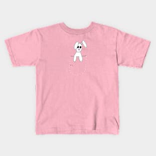 Cute funny pocket bunny Kids T-Shirt
